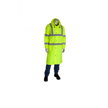RAINCOAT WITH REFLECTIVE STRIPES